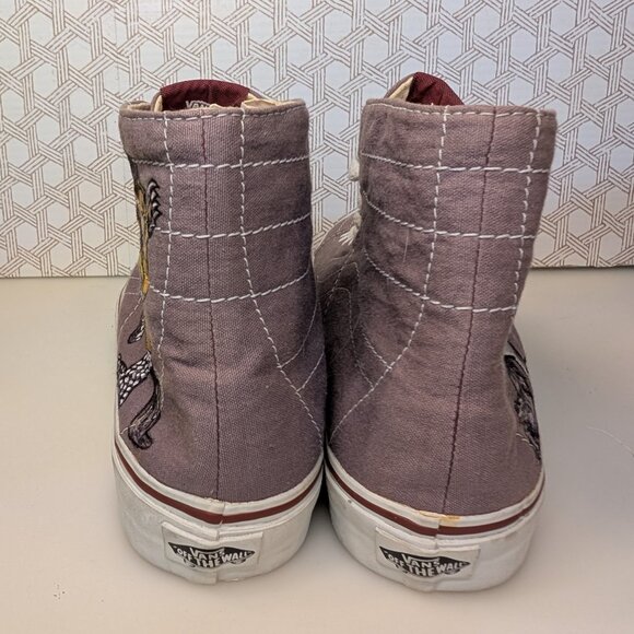 Vans Grey - Size 9 - Custom Artwork Where the Wild Things Are - Picture 3 of 11